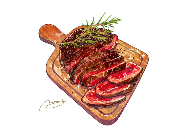 Medium Rare Steak Fillet (PRINT), Maomomiji