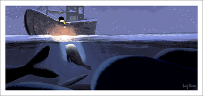 The Storm Whale In Winter - Night (PRINT), Benji Davies