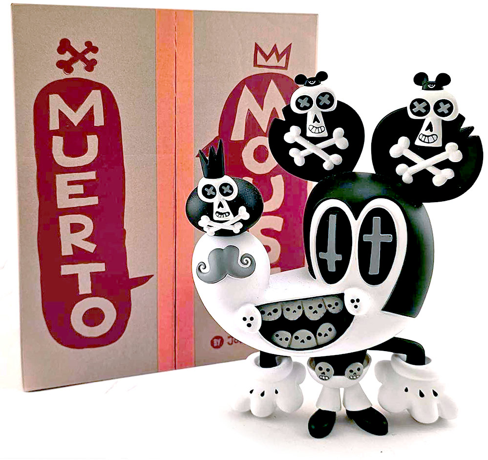 Muerto Mouse (Black & White Edition) - Jorge R. Gutierrez x 3DRetro Vinyl Figure, Jorge R. Gutierrez